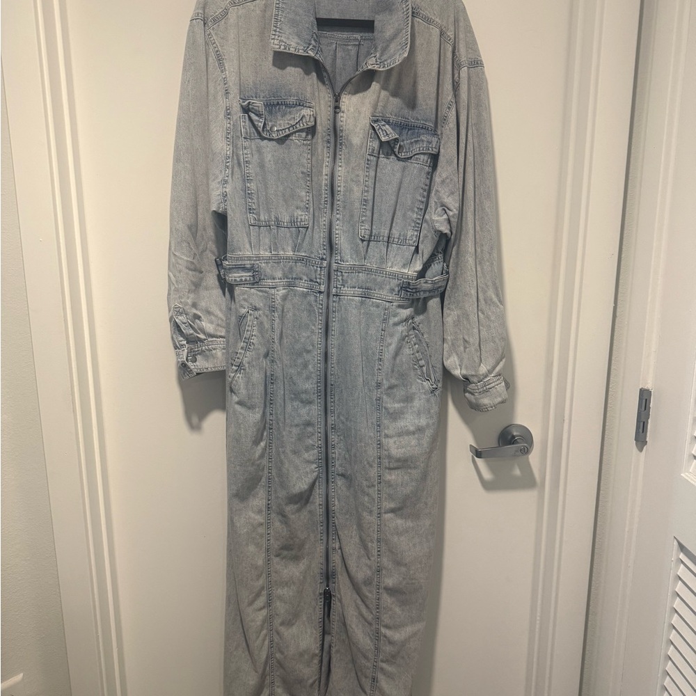 Free People Light Blue Denim Fabric